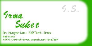 irma suket business card